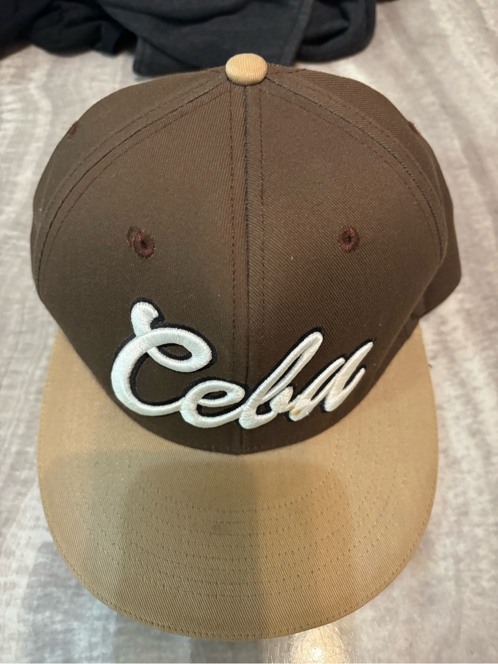 Island Company Brown and Tan 'Cebu' Script Snapback Hat